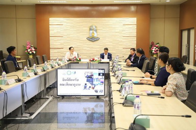 คณะแพทยศาสตร์มหาวิทยาลัยมหาสารคาม ต้อนรับคณะผู้บริหารจากมหาวิทยาลัยเนชั่น ในการประชุมชี้แจง และนำเสนอข้อมูลในการทำ MOU ให้คณะแพทยศาสตร์ร่วมกัน