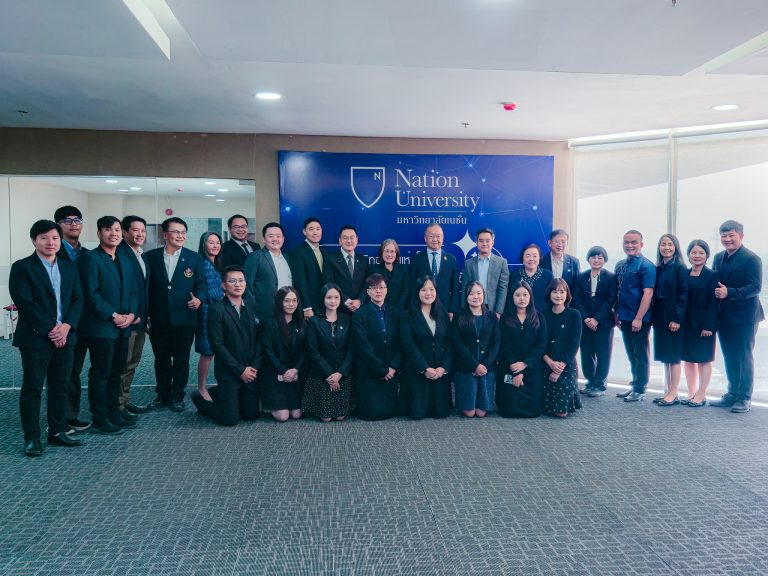 คณะแพทยศาสตร์ มหาวิทยาลัยเนชั่น ต้อนรับคณะกรรมการจากสถาบันรับรองมาตรฐานการศึกษาแพทยศาสตร์ เข้ารับการตรวจประเมินหลักสูตรและสถาบัน